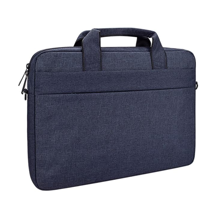 Tas Laptop 14 inch Softcase Sleeve  Slempang Macbook waterproof - Dark blue