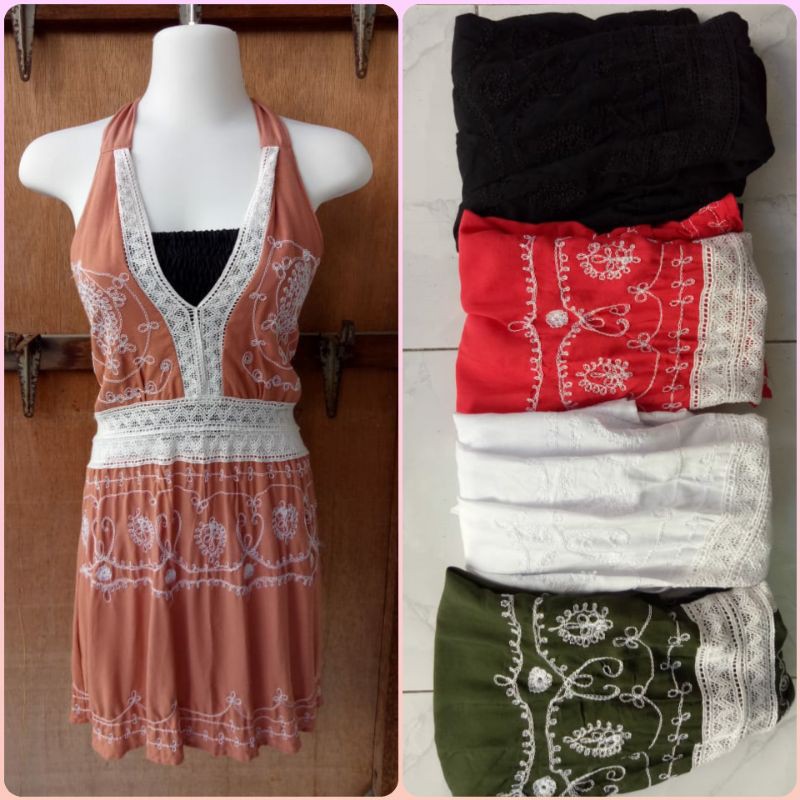 Dress rayon bordir bali