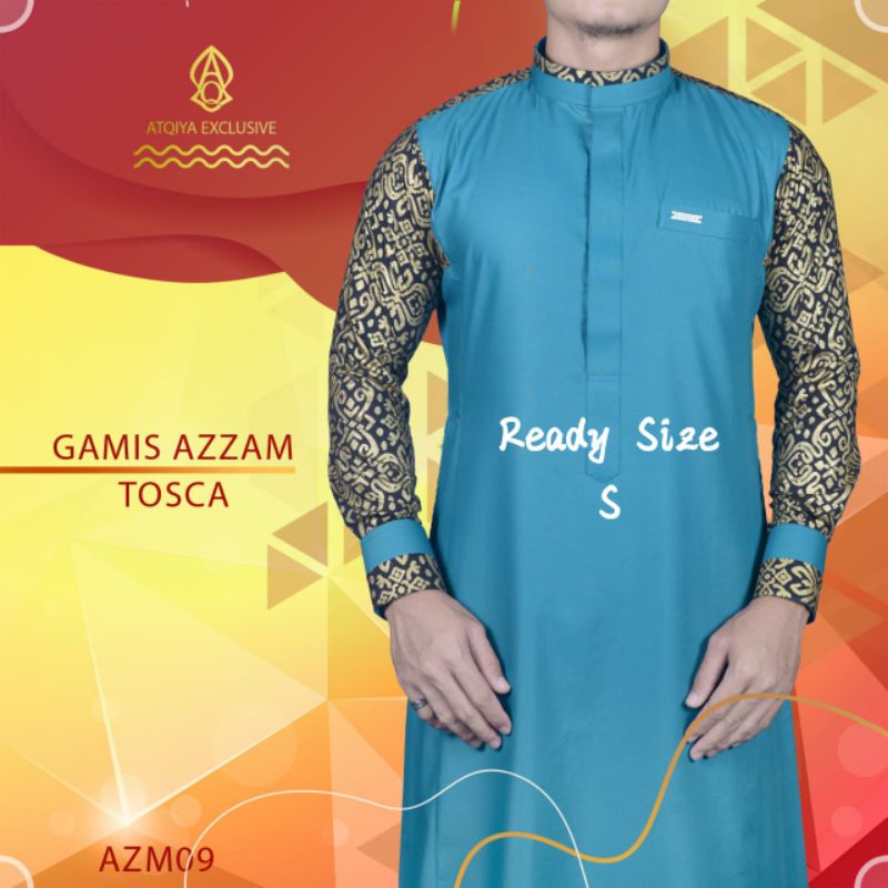 Gamis ATQIYA AZZAM / Gamis Pria Dewasa / Gamis Batik Elegan Dan Trendy
