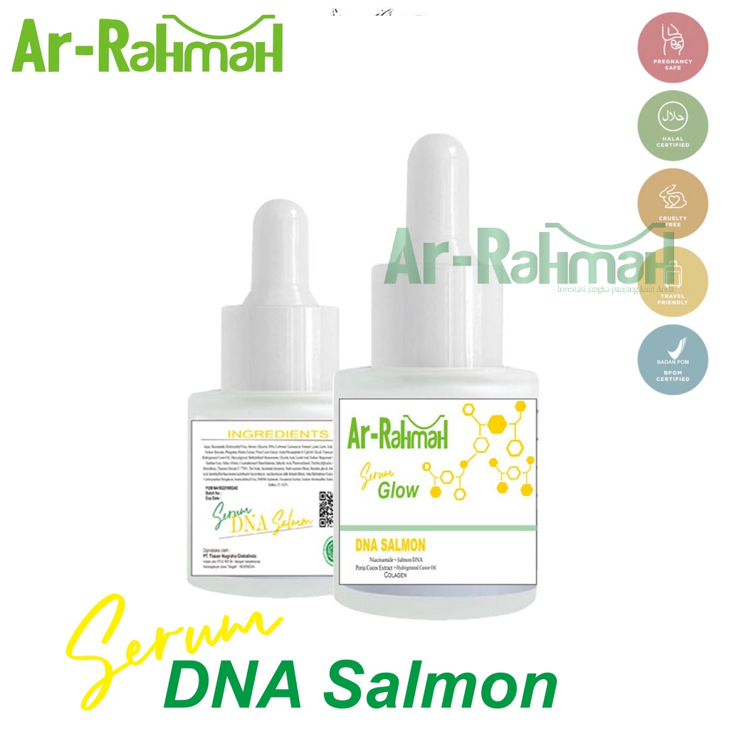 【BPOM】SERUM GLOW DNA SALMON , 20ML ( Ar-rahmah ) serum Salmon DNA , BPOM Skincare Perawatan Kecantik