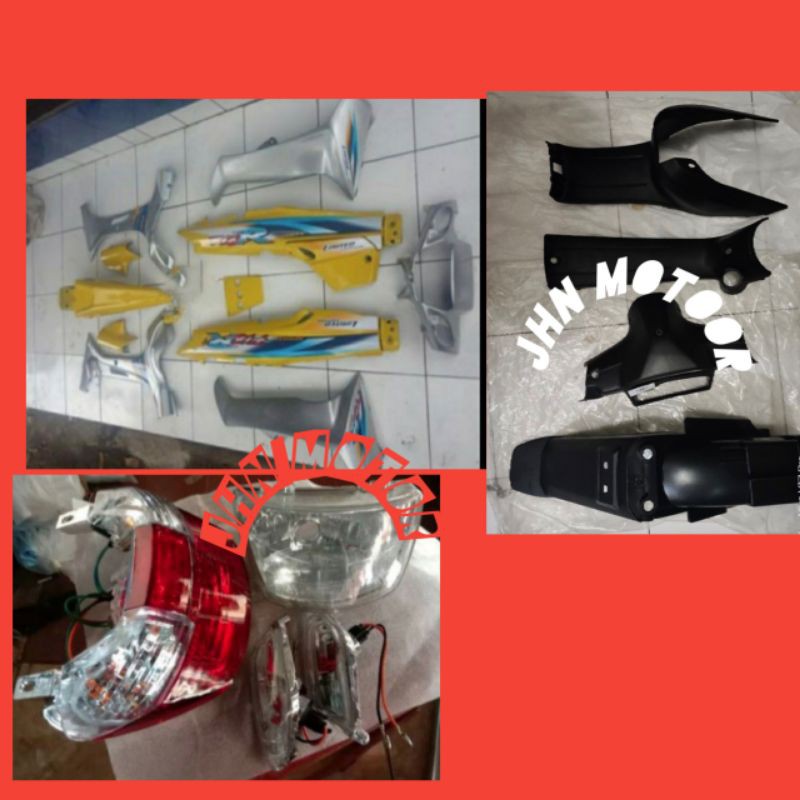 Full set body fiz r atau vega lama merah hitam biru kuning