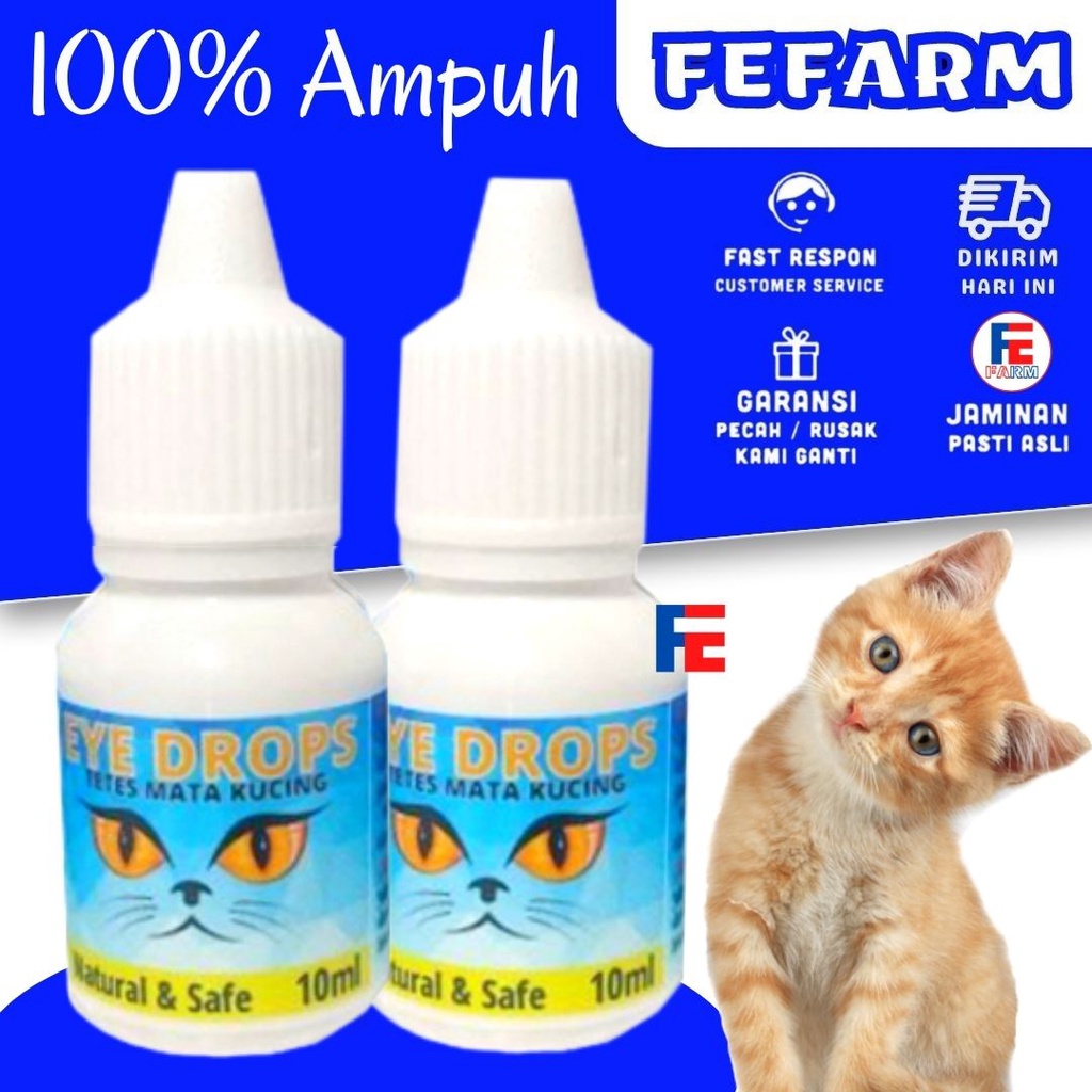 Obat Tetes Mata Kucing Kelinci Anjing Mata Iritasi Mata Belekan Eye Drops FEFARM