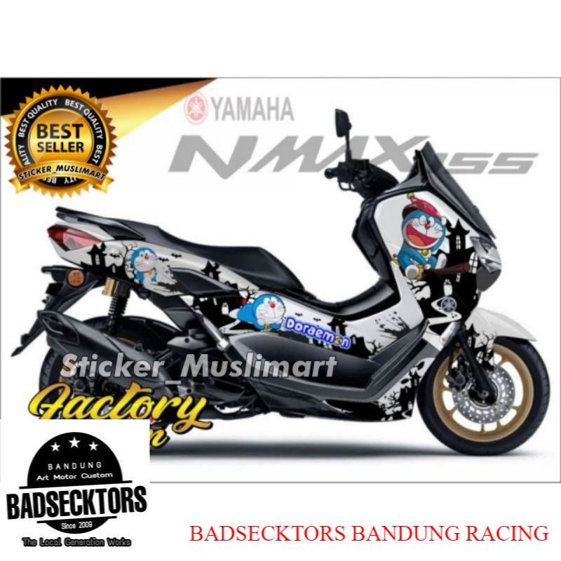 Decal New Nmax 2020 2021 motif Doraemon putih full body keren