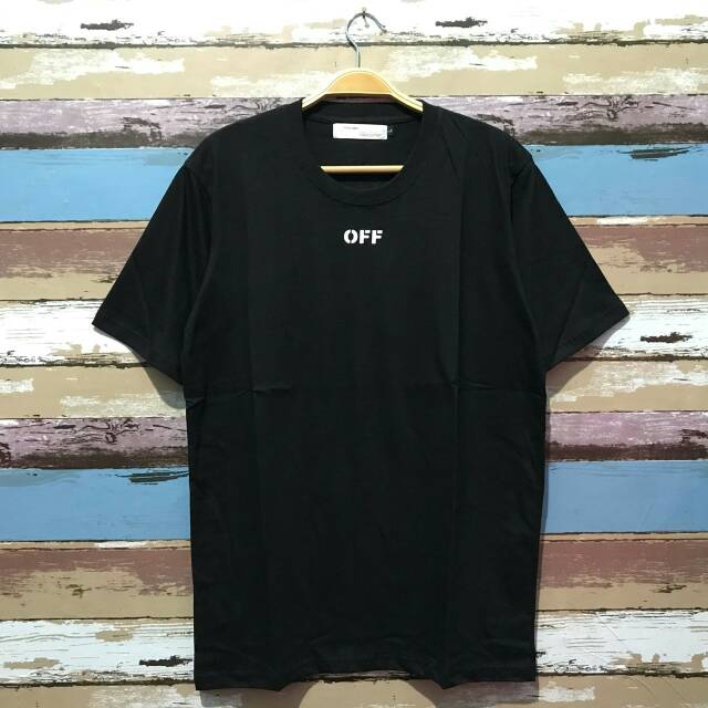 KAOS TSHIRT - OFFWHITE SKULL BLUE HIGH PREMIUM