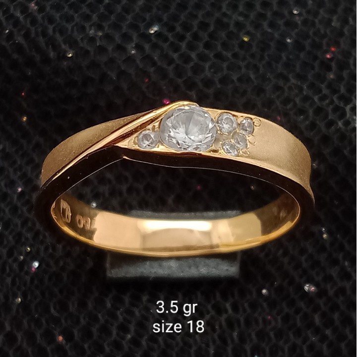 Cincin Emas 17K - 3.5 gr Kadar 750 - 1536