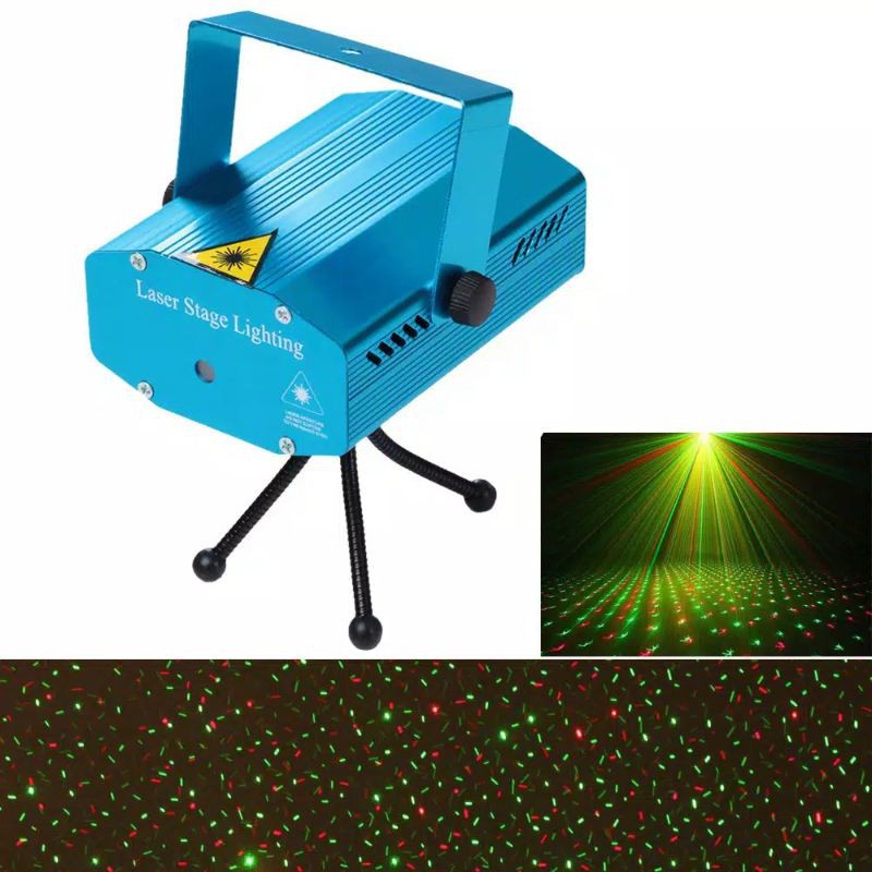 lampu LASER STAGE lighting STAR PROJECTOR bisa kedip ikut lagu music