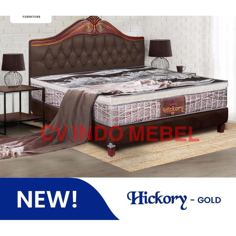 Spring Bed Hickory Olympic Matras Plush Top Kasur Promo Ready Makassar