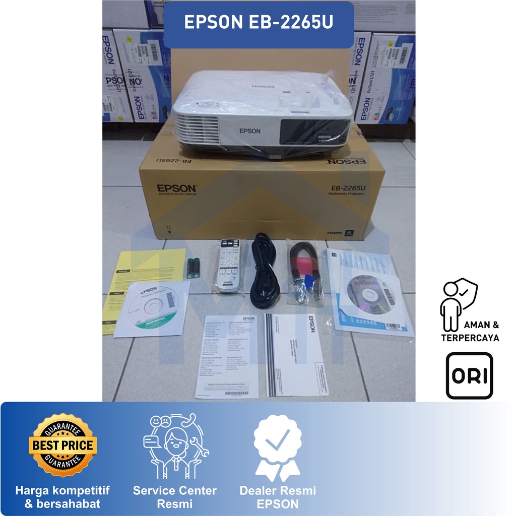 (PACKING KAYU) PROYEKTOR EPSON EB-2265U  EB2265U EB 2265U 2265 U WUXGA 5500 Lumens BERKUALITAS 3LCD