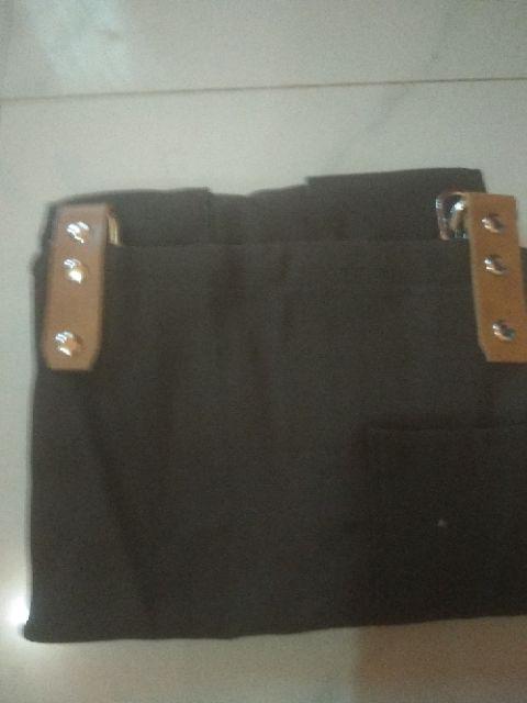 Apron Barista Apron Barberman Bahan Kanvas Tali Synthetic Leather Model Necklace