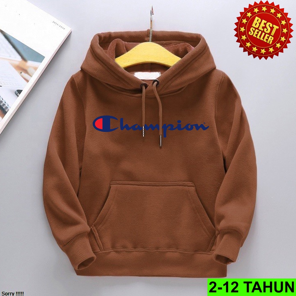 Hoodie Champion Anak Laki Laki Perempuan / Hodie Anak Usia 2 - 12 Tahun / Jaket Anak laki laki