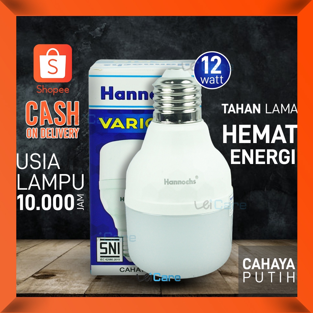 Jual Hannochs Vario Watt Lampu Bohlam Hemat Energi Cahaya Lampu