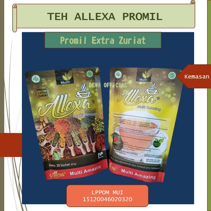 

[Dijamin ORI]Teh ALLEXA multy Amazing extra Zuriat minuman untuk Promil Herbal Promil minuman penyubur Aman BPOM halal