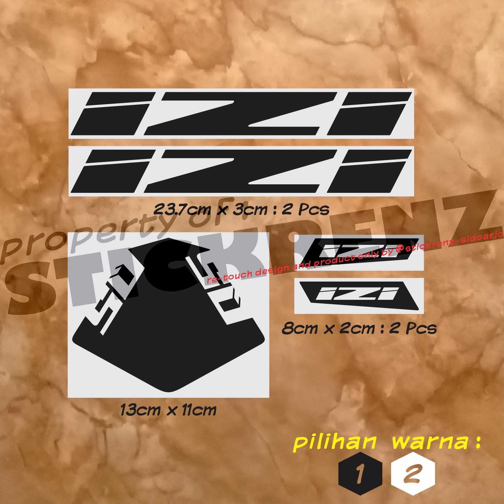 Cutting Sticker Stiker Frame Sepeda Lipat Izi Q5 01 Custom