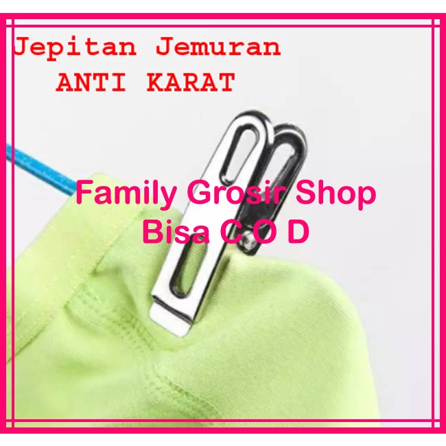 Jepitan Jemuran Anti Karat Stainless steel Jepitan Baju Pakaian SS