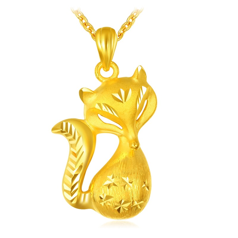 [Ready Stock]Cute Fashion Fox Pendant Animal Necklace