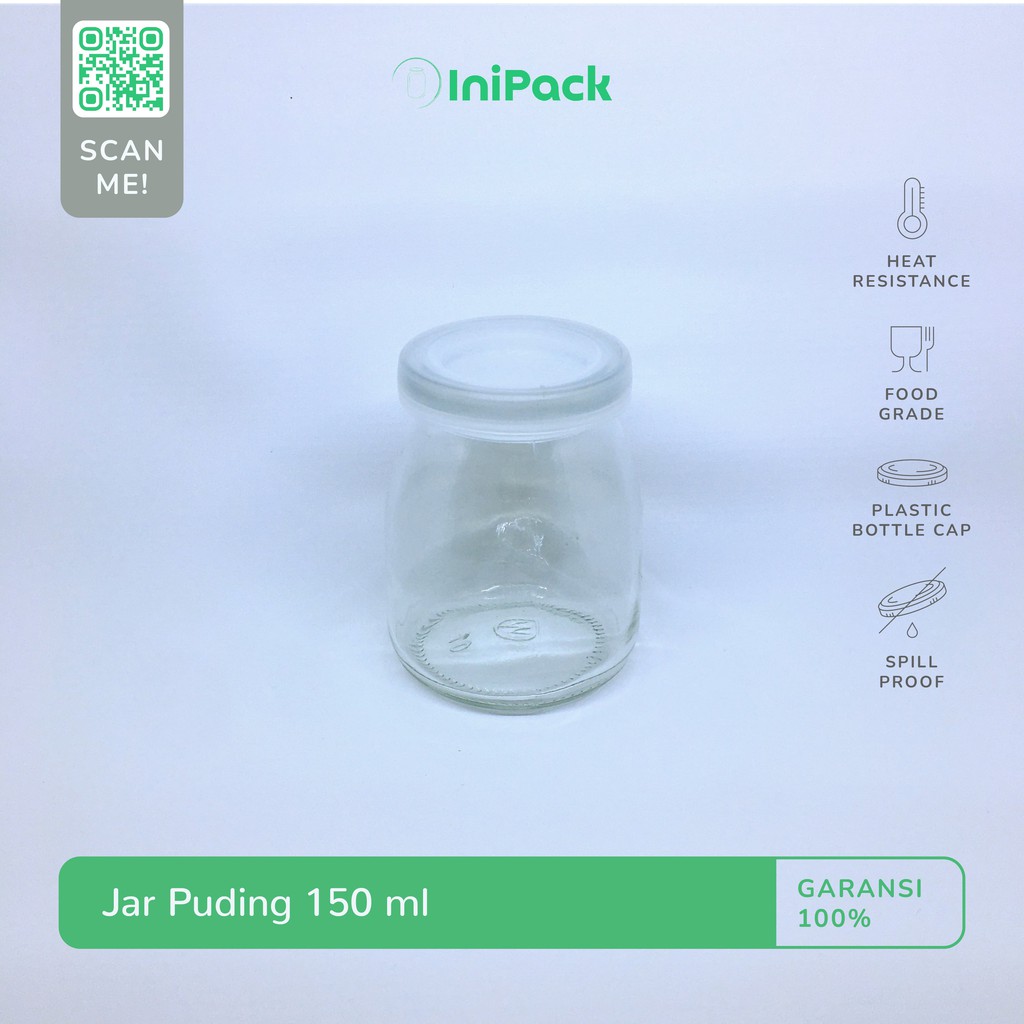 150ml Toples Jar Botol Kaca / Glass Jar 150 ml Puding Yogurt Selai