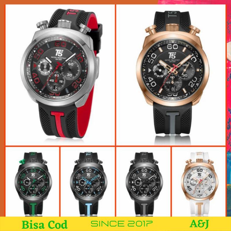 [ COD / BAYAR DI TEMPAT ] JAM TANGAN PRIA T5 H 3619 ORIGINAL INCLUDE BOX TIN