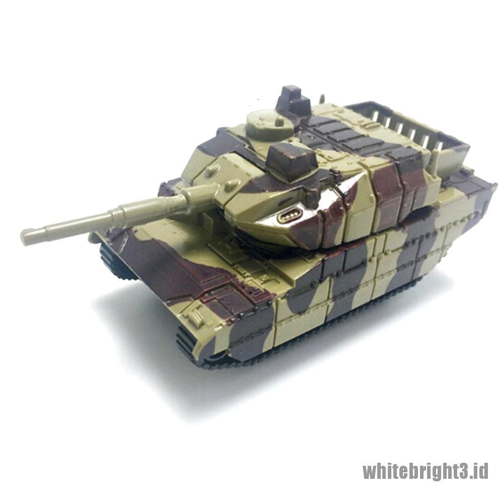 (white3) Mainan Miniatur Tank Militer Hijau 3D Untuk Edukasi Anak