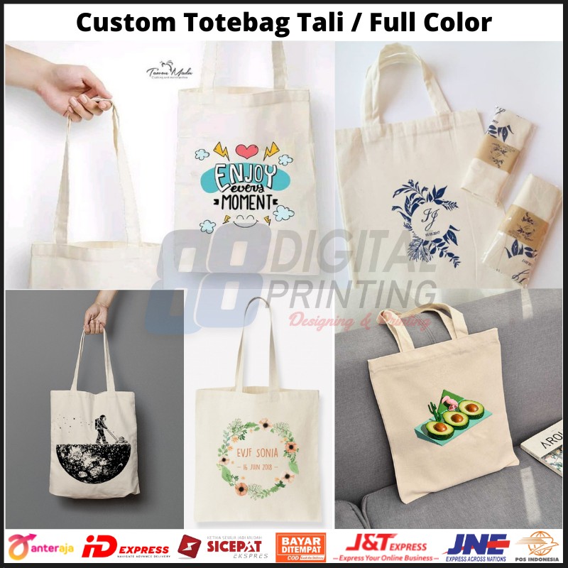 

Promo Cetak Totebag Custom Full Color / Custom Goodie bag Murah / Tas Blacu