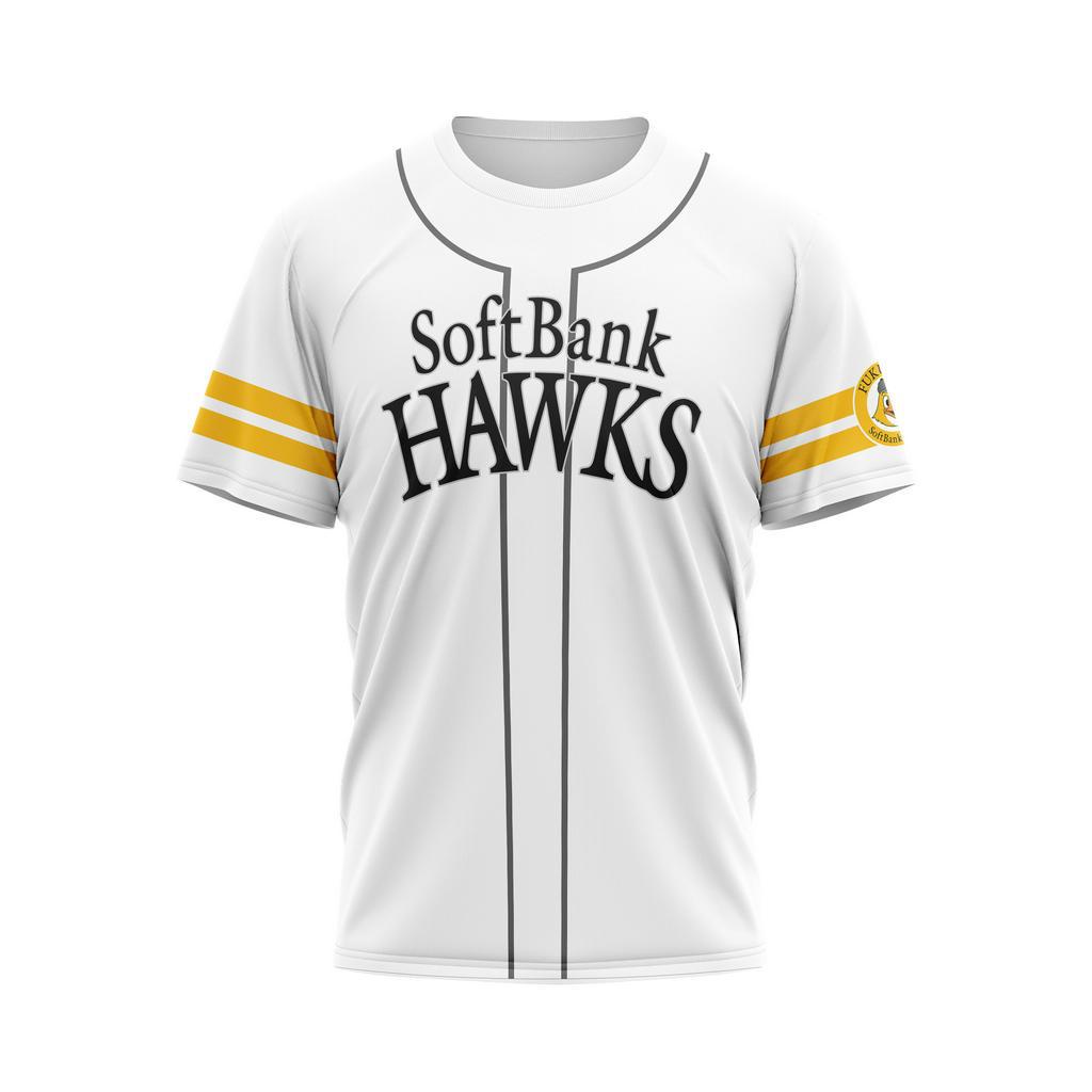 Baju Jersey Baseball Softbank Hawks 2023 Away Custom Full Printing