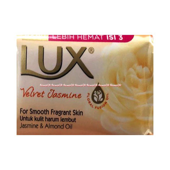 Lux Botanicals Smooth Skin Velvet 3pcs Sabun Batang Lux Velvet Jasmine Putih Kemasan Ekonomis Sabun Batanang Bar Soap Bars Soap Luxs Lux's