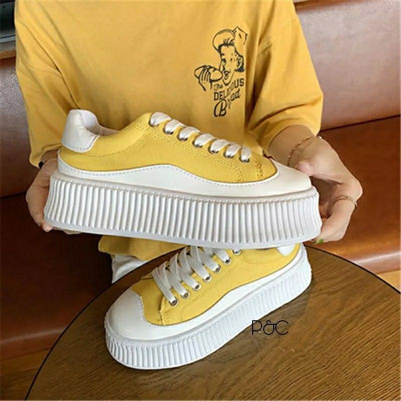 Sepatu wedges model wanita santai main kuliah kerja cewek lucu dan murah