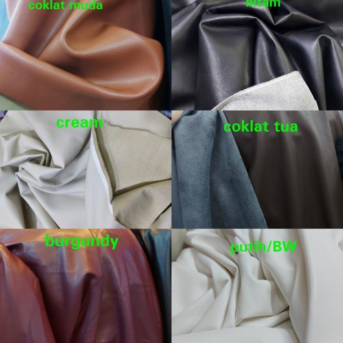 kain kulit sintetis/bahan jaket dan sepatu