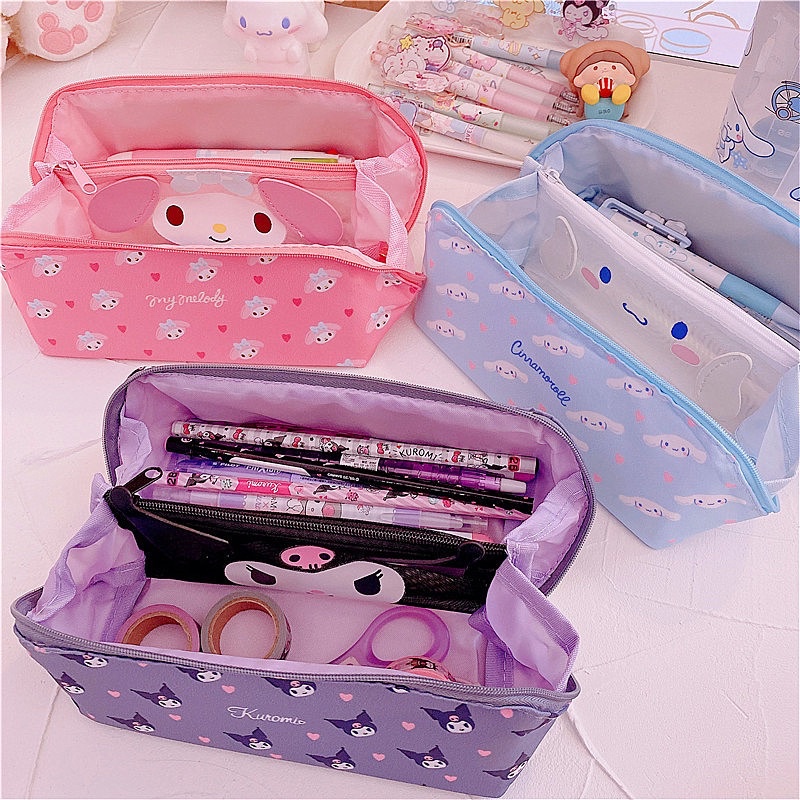 DOMPET KOSMETIK POUCH COSMETIC POUCH SERBAGUNA KOTAK PENSIL PENCIL CASE SANRIO MYMELODY KUROMI HELLOKITTY POMPURIN CINNAMONROLL