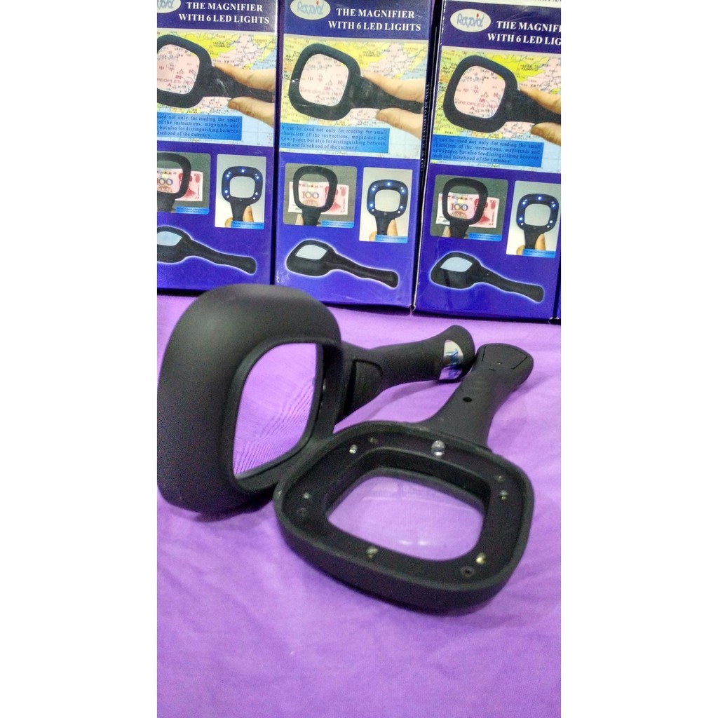 

Kaca Pembesar + 6 Lampu Led ' The Magnifier With 6 Led