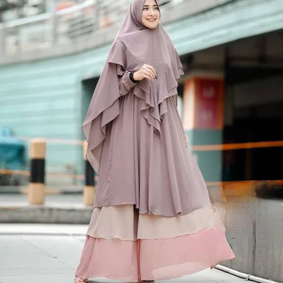 (5L XXXL XXL XL L M S ) GAMIS CERUTY JUMBO / CERUTY HAVANA SYARI + KHIMAR