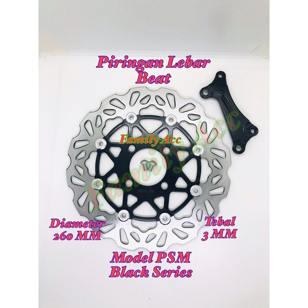 Disc Cakram Piringan Depan Igawa Model PSM Dan Daytona Variasi 260MM Besar plus Breket Motor Beat Fi Vario 125/150 Scoopy Spacy
