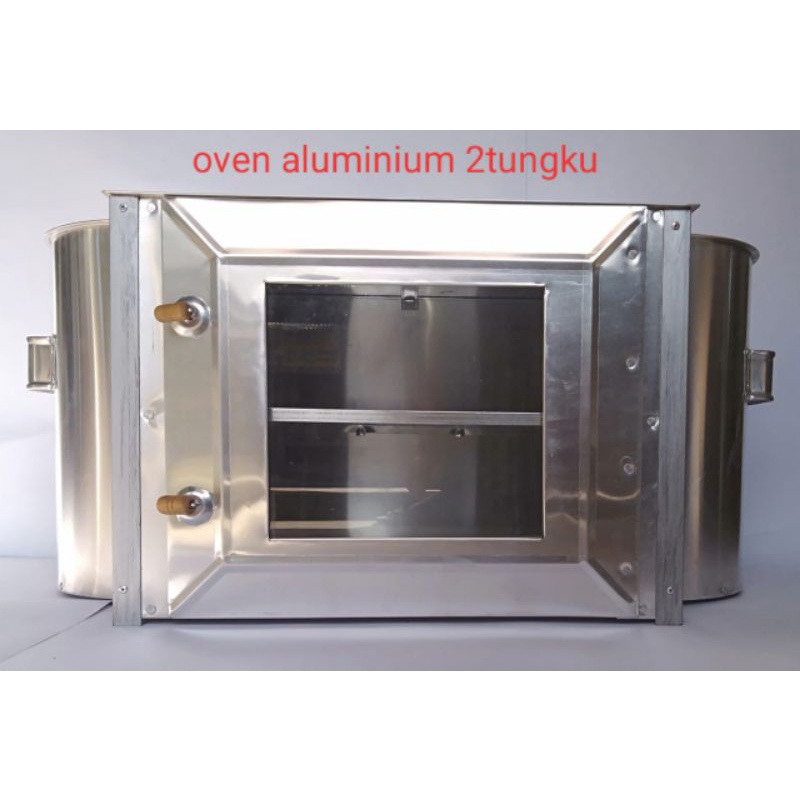 oven alumunium/oven tanpa kaki/2tungku