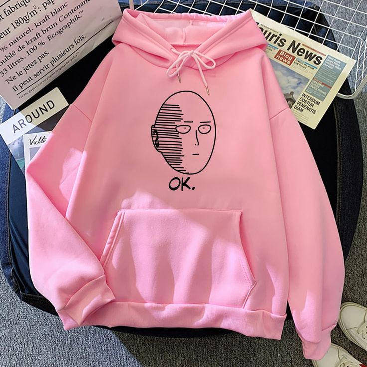 Sweater Hoodie SAITAMA OK Anime ONE PUNCH MAN Pria Wanita Jumper Size S M L XL XXL XXXL