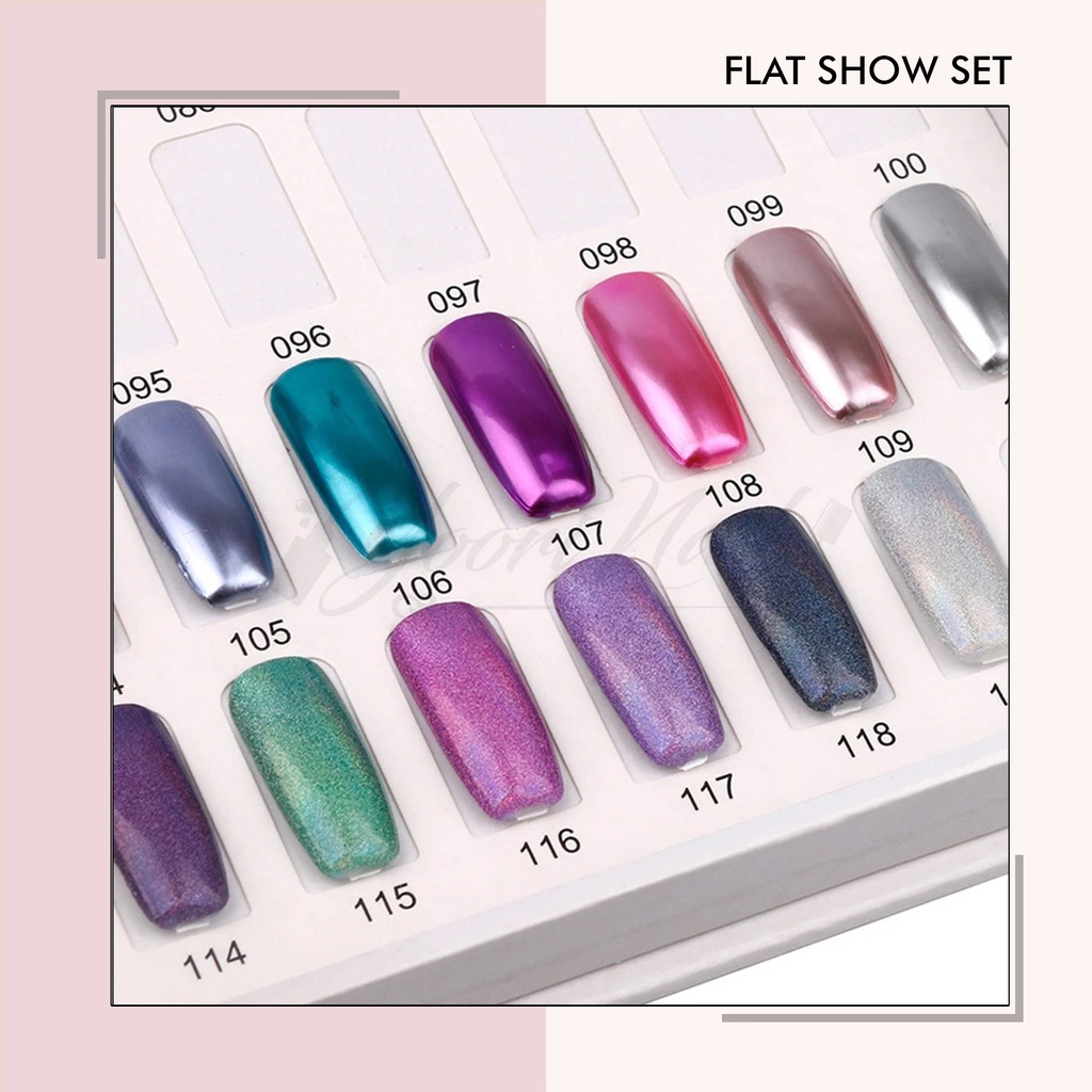 120pcs flat show nail tips kuku palsu display color book kutek display