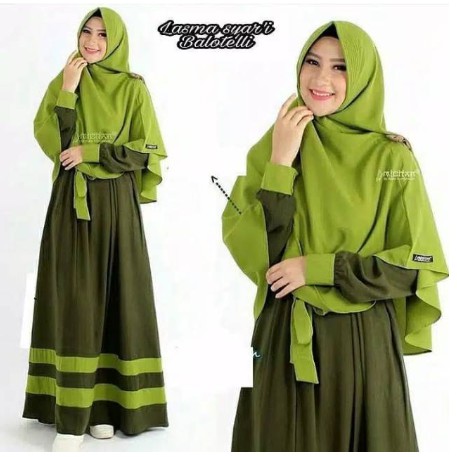 Gamis Remaja Syar'i Hitam Polos SET KANDA ABU 3IN1 SETELAN BAJU MUSLIM REMAJA BUSANA MUSLIM MODERN