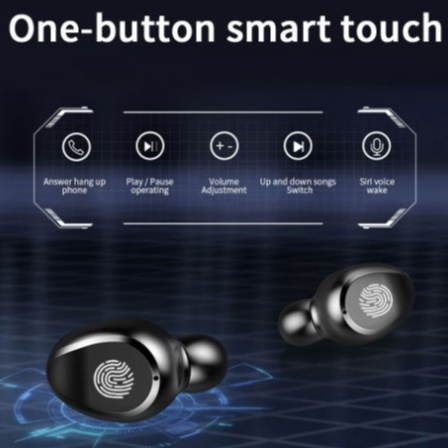 TWS F9 earphone bluetooth Smart Touch wireless stereo HIFI BASS music telfon gaming headset mic