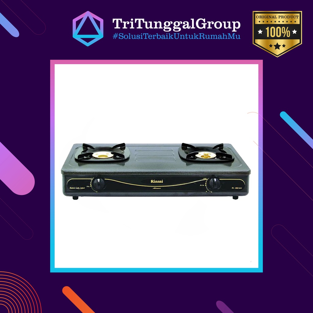 (BAYAR DI TEMPAT) KOMPOR GAS RINNAI RI-602 BGX / RI 602 BGX KOMPOR GAS [2 TUNGKU] TERMURAH