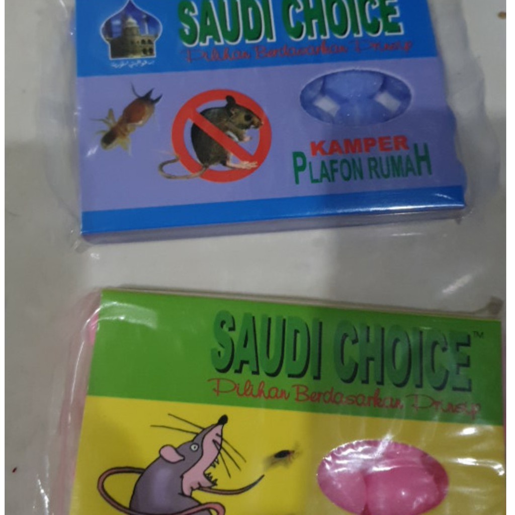 SAUDI CHOICE KAMPER TIKUS KAMPER RAYAP  Kamper Tikus SAUDI CHOICE 40 gram Saudi Choice Kamper Anti Tikus dan Kecoa 40g