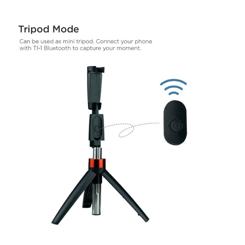 TRIPOD BLUETOOTH INBOX SELFIE STICK TI-1