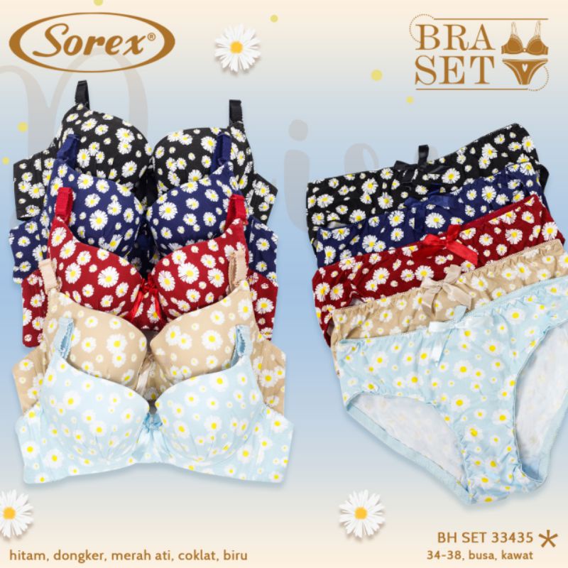 Bra BH Set Sorex 33435 Kawat Busa Tipis
