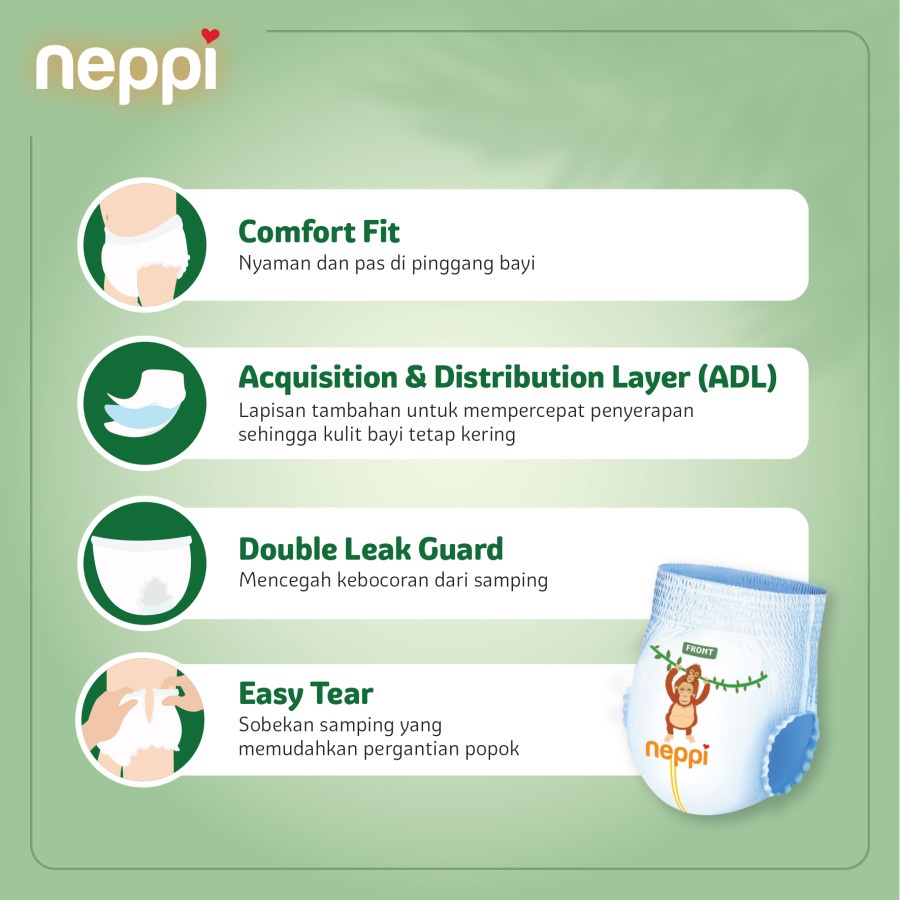 Neppi Baby Diaper Premium Pants M 28