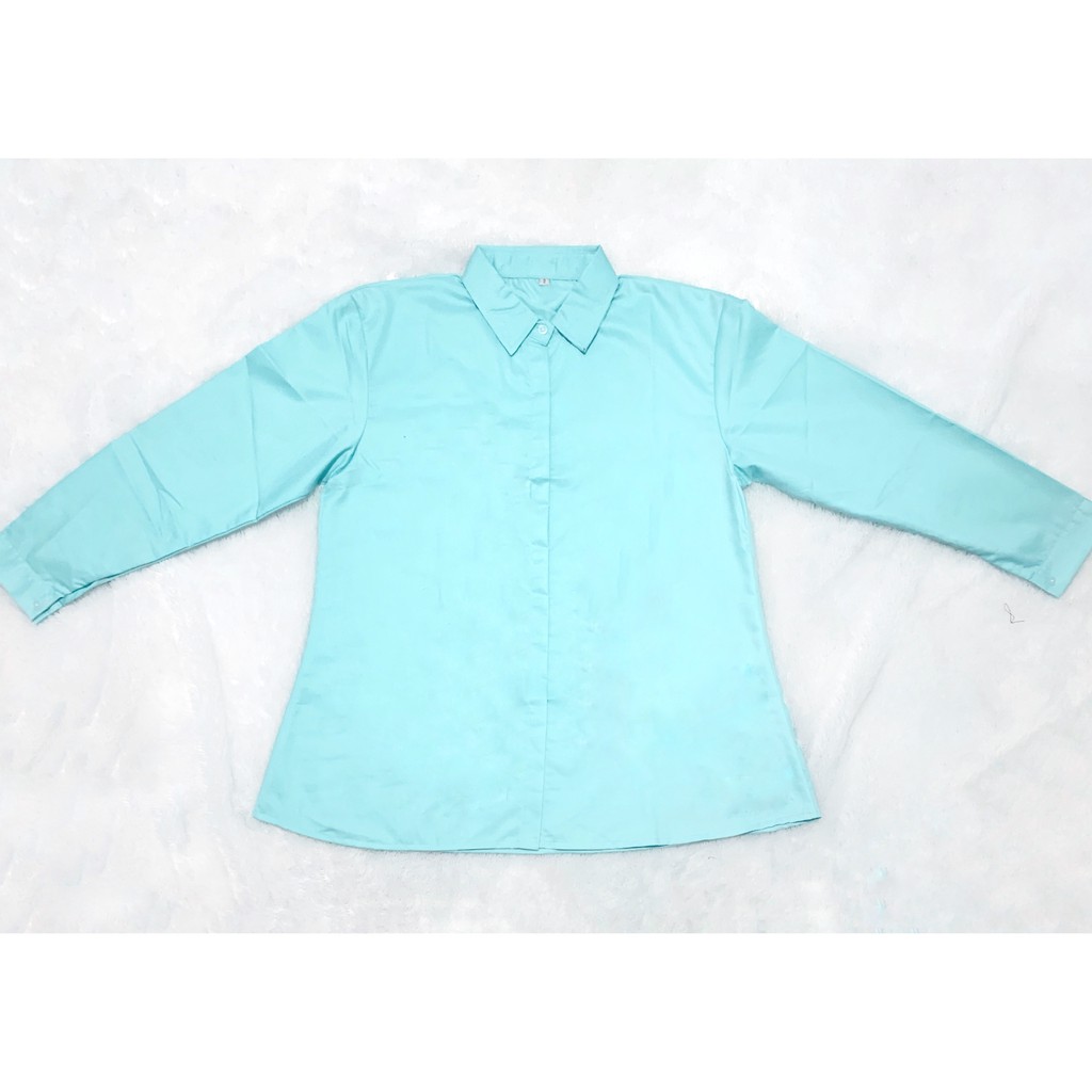 Kemeja Toyobo jumbo/kemeja basic polos Ld 110cm Ld 120 cm-Jumbo mint glose
