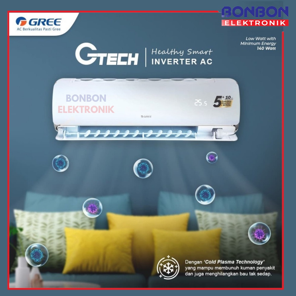 GREE AC 1PK GTECH Series GWC-09GTECH Healthy Smart Inverter 1 PK