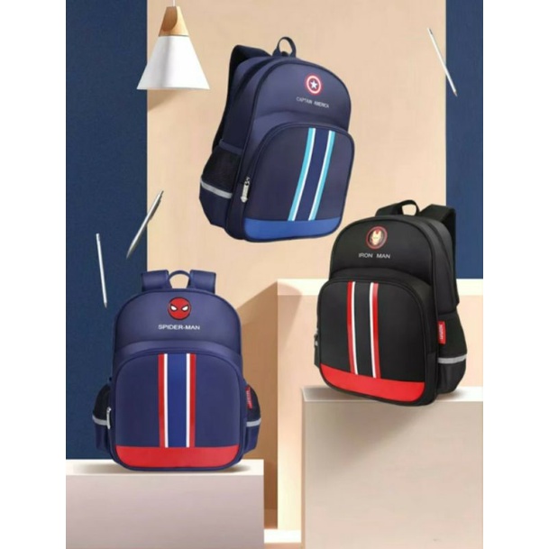 Tas Ransel sekolah Disney Marvel Tas Sekolah untuk Anak Laki-laki tk sd 1-2-3-4-5-6 _dnr03