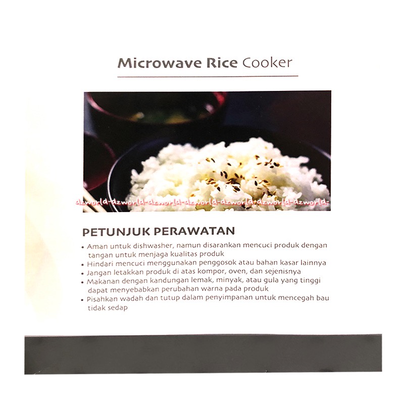 Krischef Microwave 250ml Rice Cooker Alat Penanak Membuat Nasi Pakai Microwafe Mikro Wave