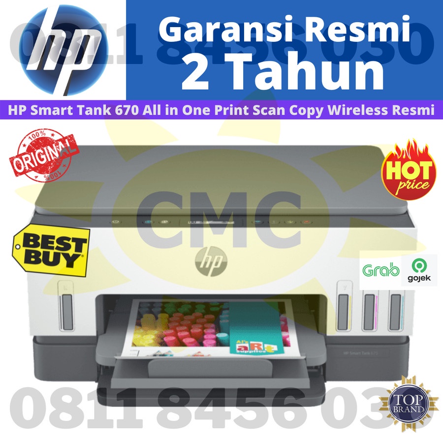 Printer HP Smart Tank 670 All in One Print Scan Copy Duplex Wireless Resmi