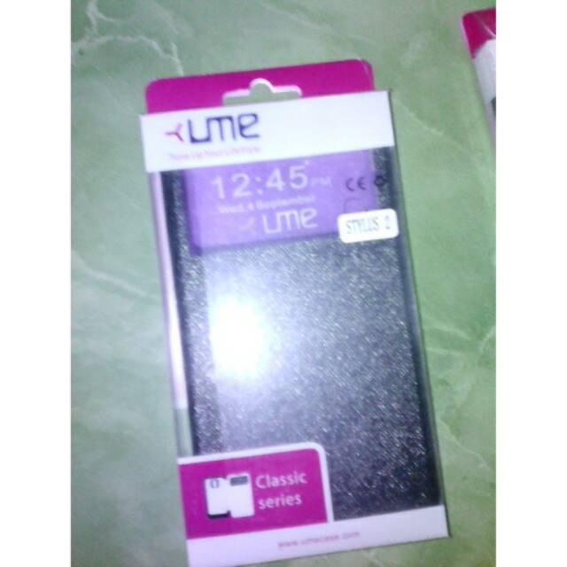 Leather case flip cover view original lg stylus 2