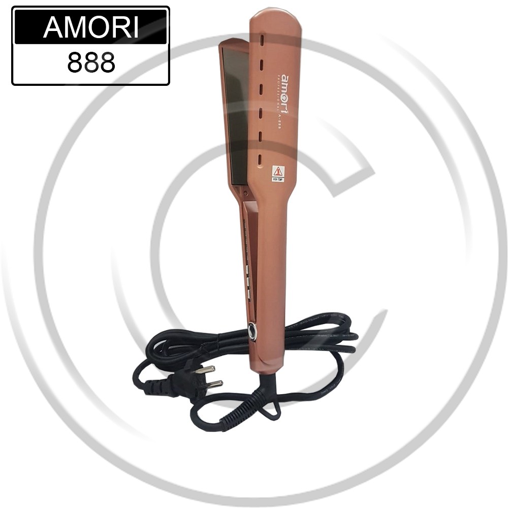 AMORI / AMORI-888 / Catokan Rambut 2in1 Plat Lebar Lurus