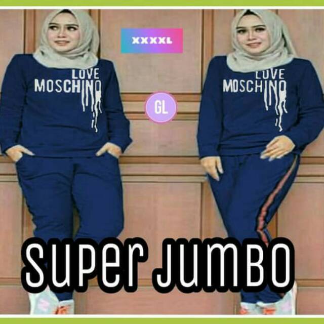 Stelan Moschinoo JUMBO/Stelan Baju Senam/Training Olahraga