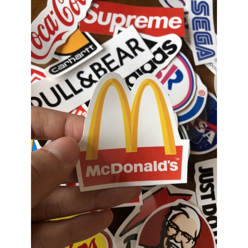 stiker sticker branded brand logo untuk laptop tumblr koper coolcase helm